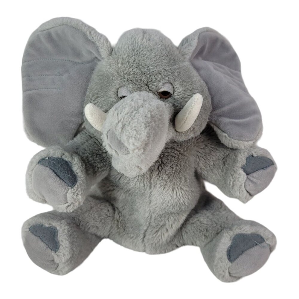 A&A Hand Puppet Elephant Plush Toy Gray Floppy Ears Circus Safari Full Body VTG